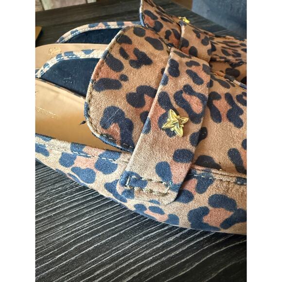BCBGENERATION Sabrina Calf Suede Cheetah Print Mules Sz. 10 - Picture 3 of 8